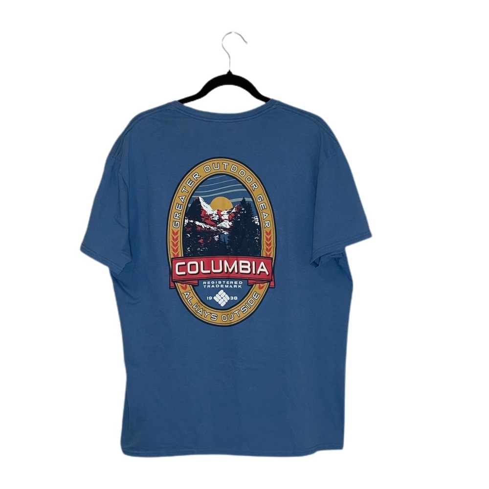 Columbia Casual Outdoors Mountain Graphic Tee Shirt Men’s Size Extra Large